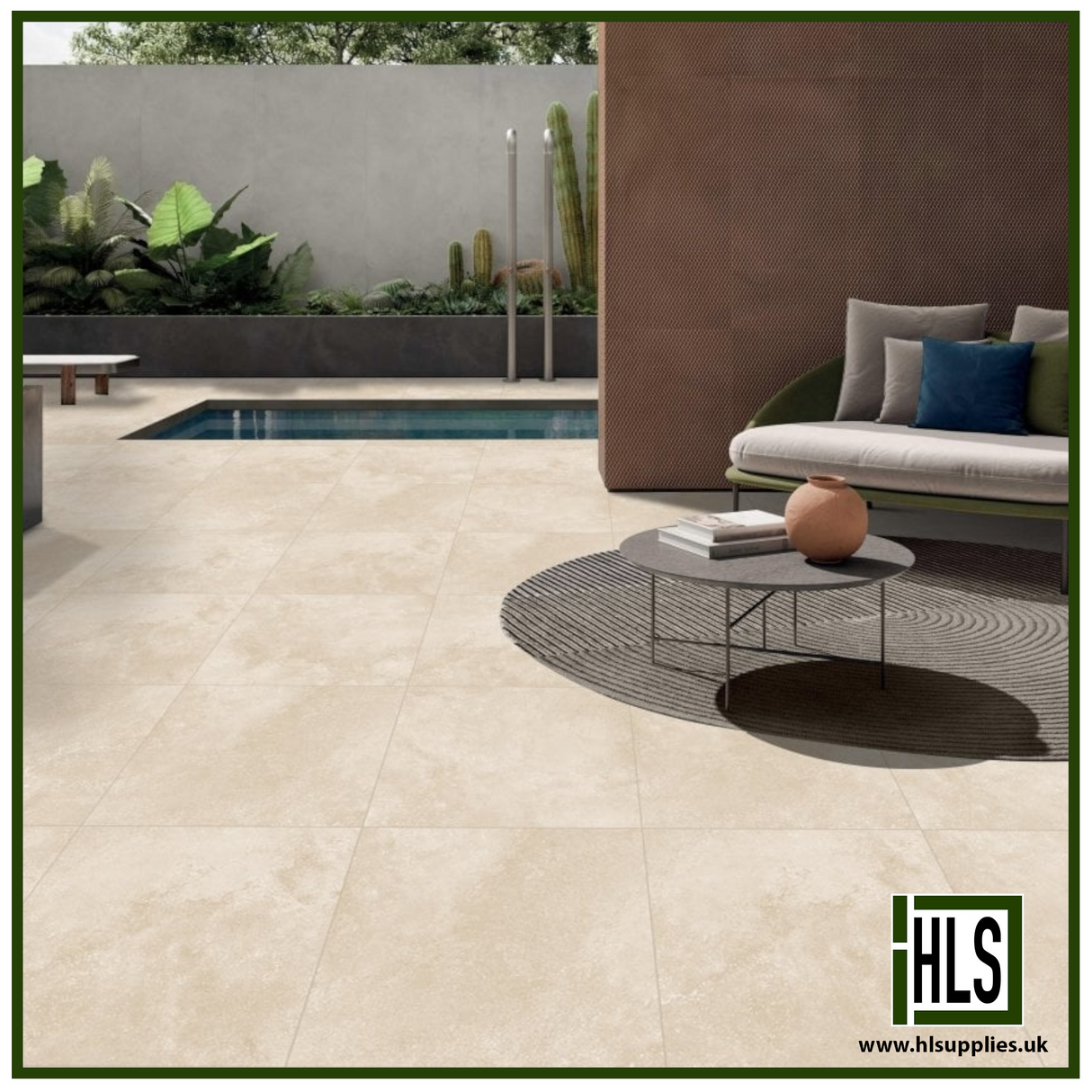 LIMESTONE IVORY PORCELAIN PAVING 600x900x20mm