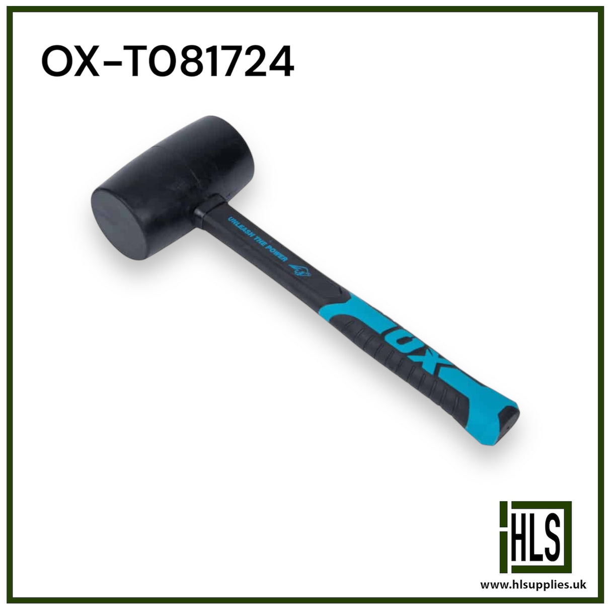 OX-T081724 OX TRADE BLACK RUBBER MALLET 24oz/680g