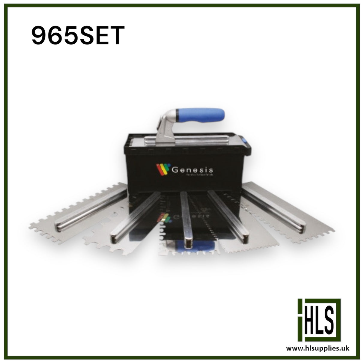 STAINLESS STEEL TROWEL SET 280x115mm 6 BLADES