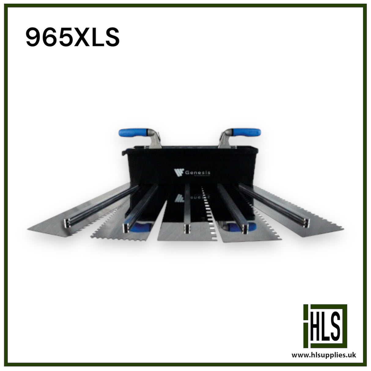 STAINLESS STEEL XL TROWEL SET 480x130mm 6 BLADES