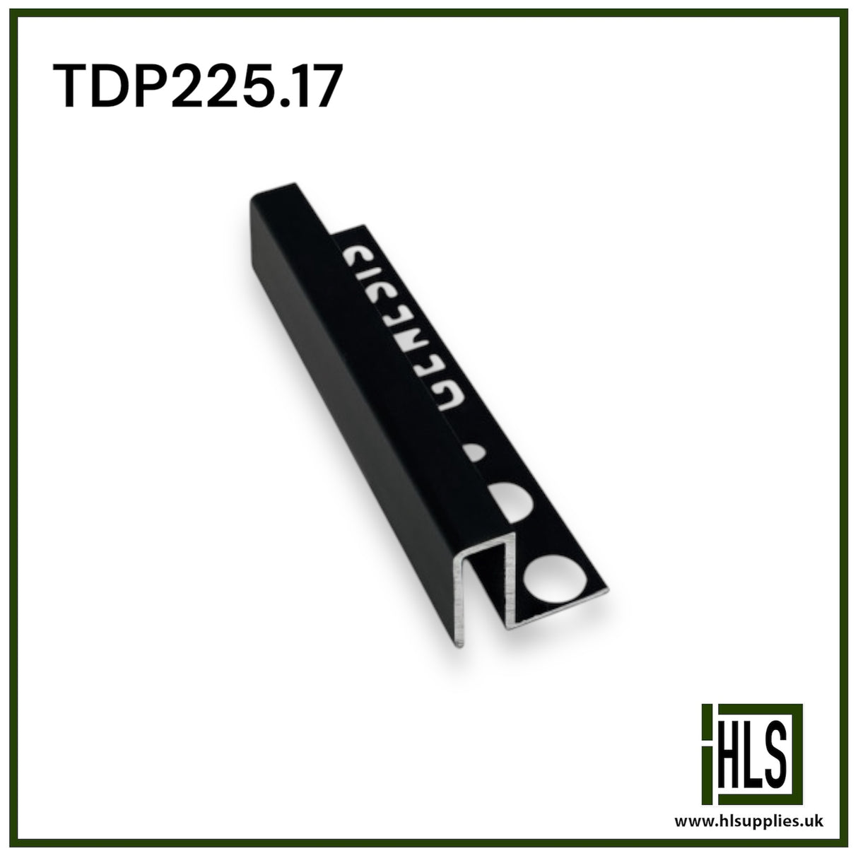 ALUMINIUM SQUARE PROFILE 2.5m MATT BLACK (17)