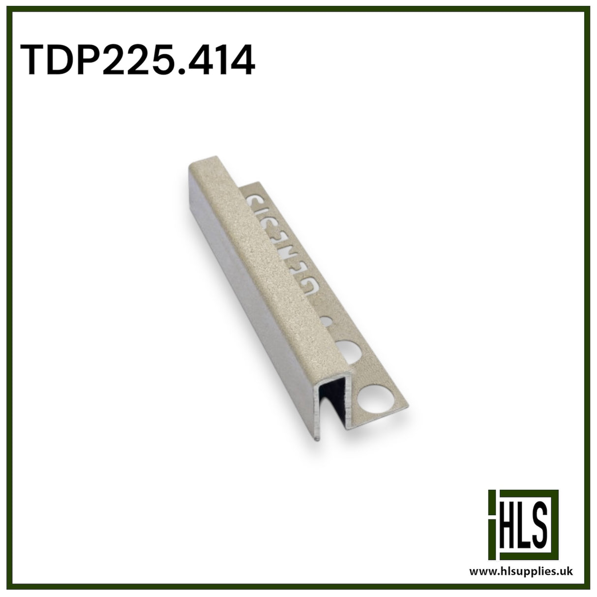 ALUMINIUM SQUARE PROFILE 2.5m BATH STONE (414)