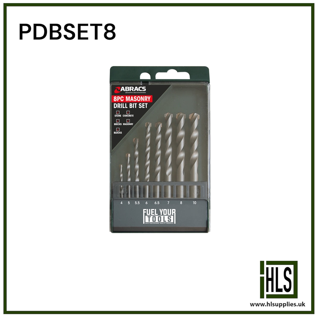 Masonry Drill Bit Set 8pc PDBSET8