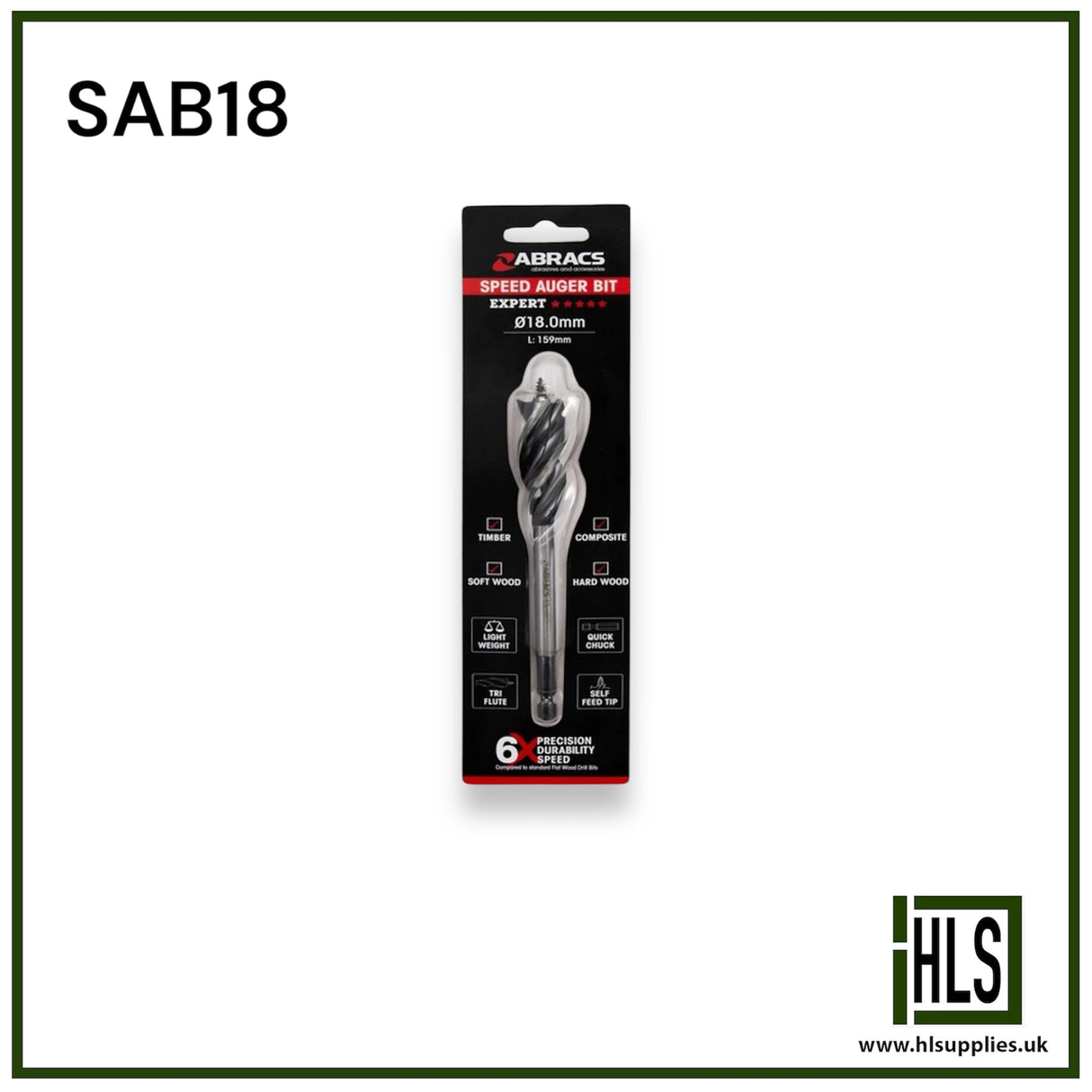 18mm Speed Auger Bit SAB18