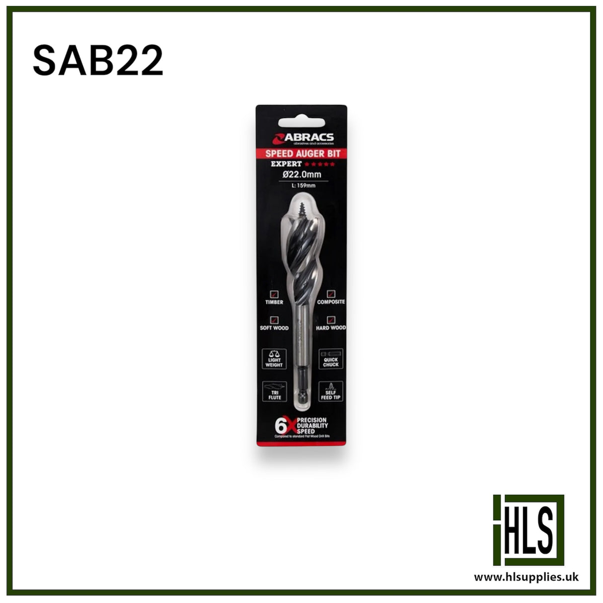 22mm Speed Auger Bit SAB22