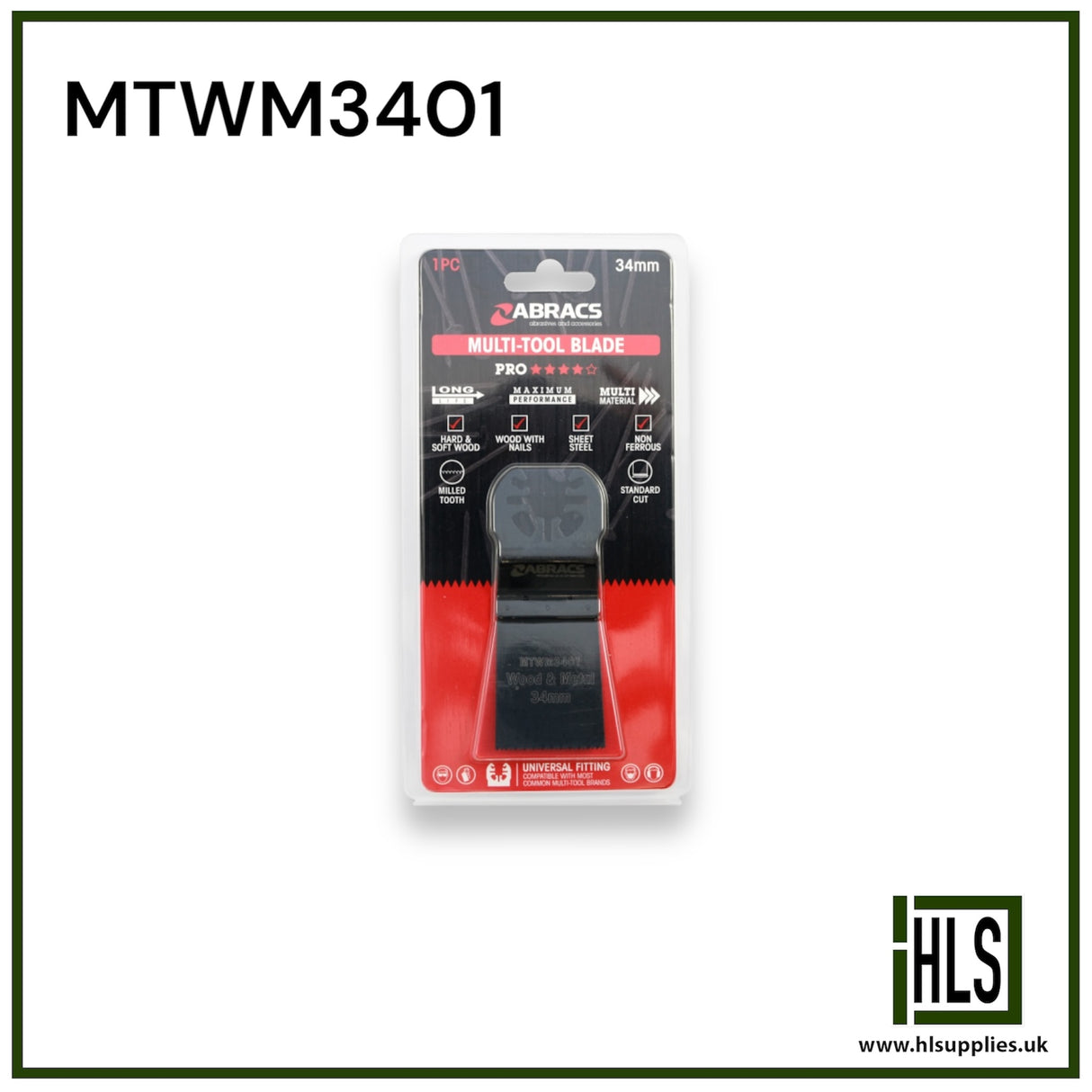 34mm Multi-tool - Wood/Metal (1pc) MTWM3401
