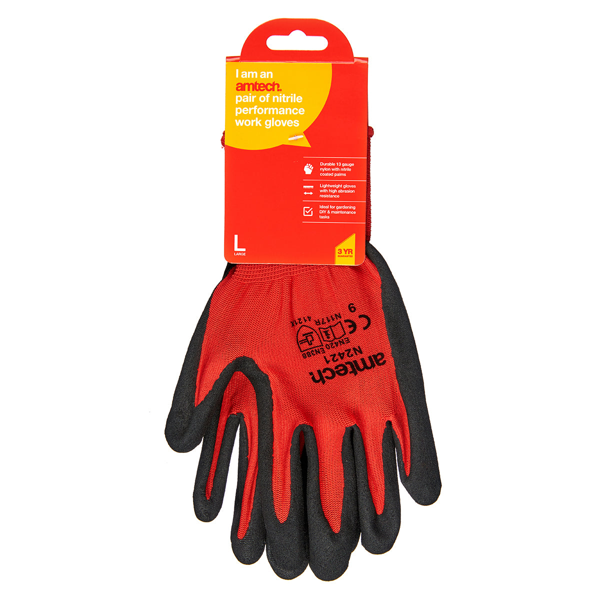 Nitrile Performance Work Gloves (Size 9) LARGE