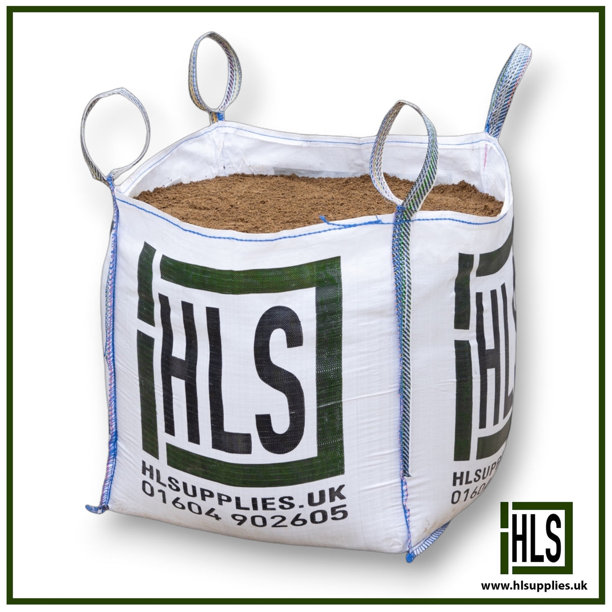 HLSupplies bulk bag of sharp sand, a coarse building aggregate for construction and landscaping.