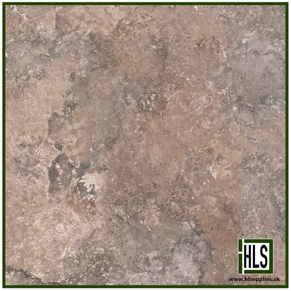 HLSupplies Timeworn Porcelain Paving in Silt, a grey-brown aged stone-effect tile with rich patina and weathered texture.