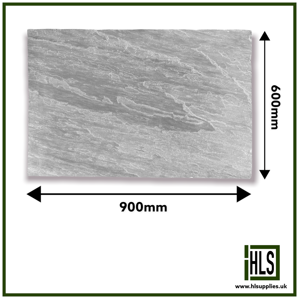 600 x 900mm KANDLA GREY SANDSTONE PAVING SLAB 22mm CALIBRATED