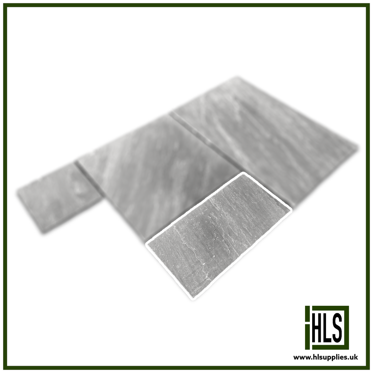 600 x 290mm KANDLA GREY SANDSTONE PAVING SLAB 22mm CALIBRATED