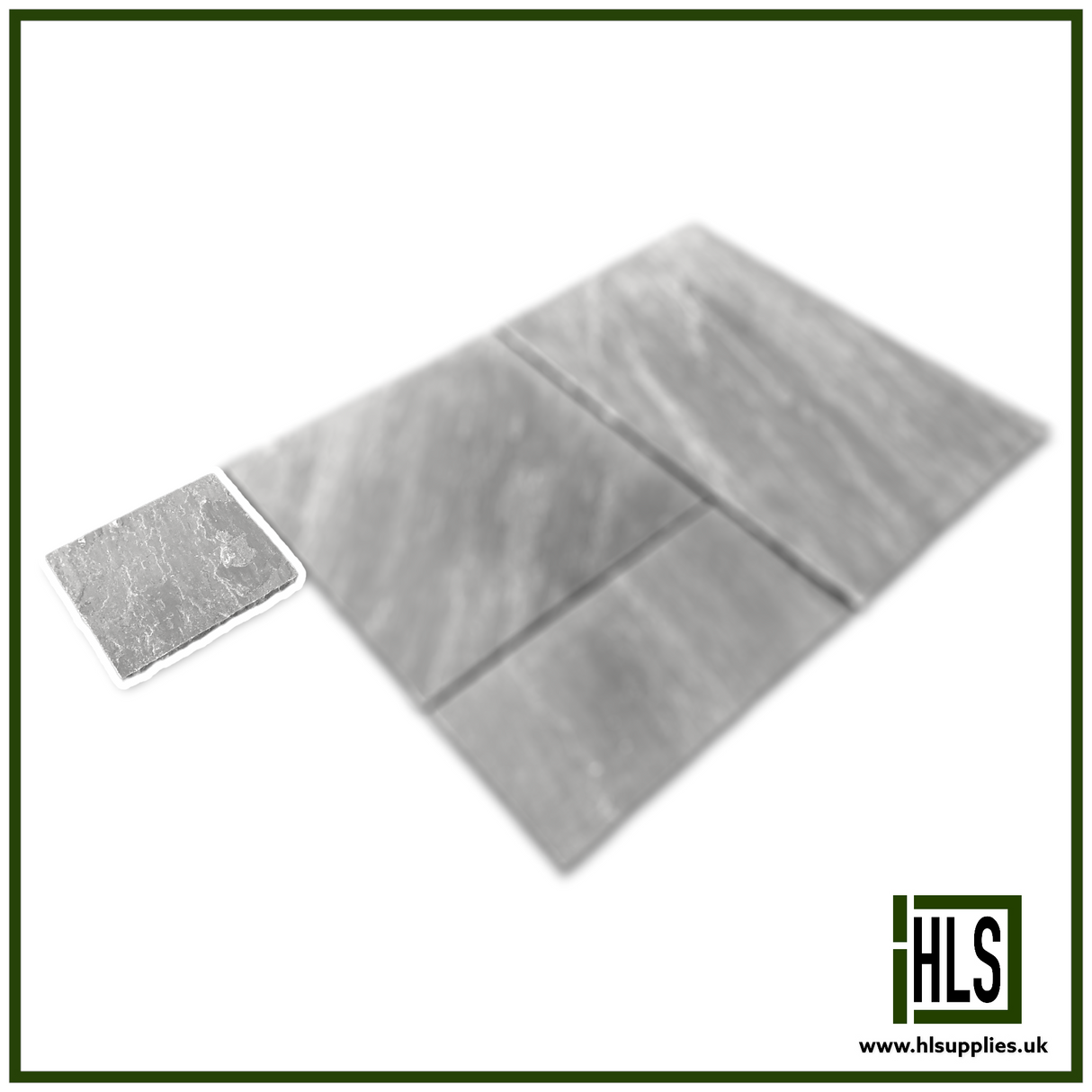 290 x 290mm KANDLA GREY SANDSTONE PAVING SLAB 22mm CALIBRATED