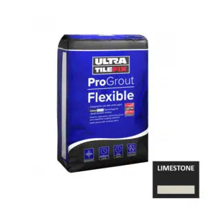 ULTRA TILE FIX PROGROUT FLEXIBLE WALL & FLOOR GROUT LIMESTONE 3KG