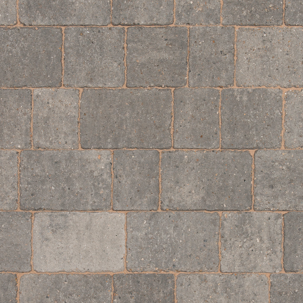 BRETT Alpha TRIO Driveway Block Paving SILVER HAZE 1m2