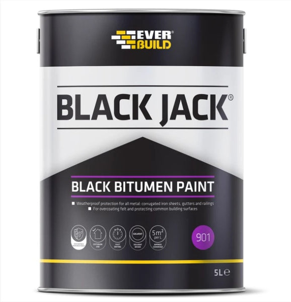 901 Black Bitumen Paint - EVERBUILD