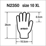 AMTECH Latex Palm Coated Gloves (Size 10) XL