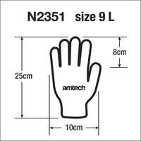 AMTECH Latex Palm Coated Gloves (Size 9) LARGE