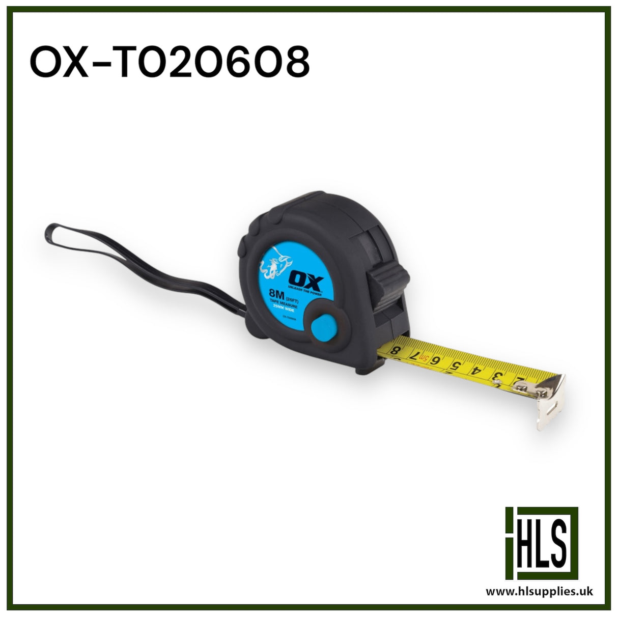 OX-T020608 OX TRADE TAPE MEASURE - 8m / 26ft