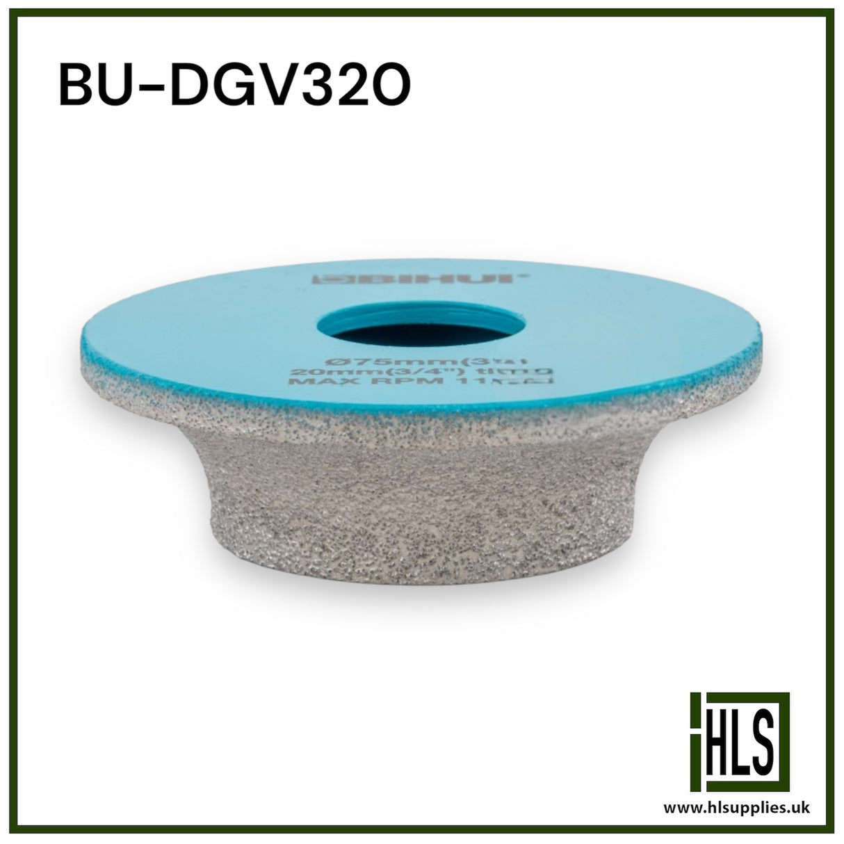 BU-DGV320 BEVEL DIAMOND GRINDING WHEEL 20mm GRIT 50/60