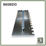 STAINLESS STEEL SQUARE 10mm NOTCH TROWEL 280x115mm
