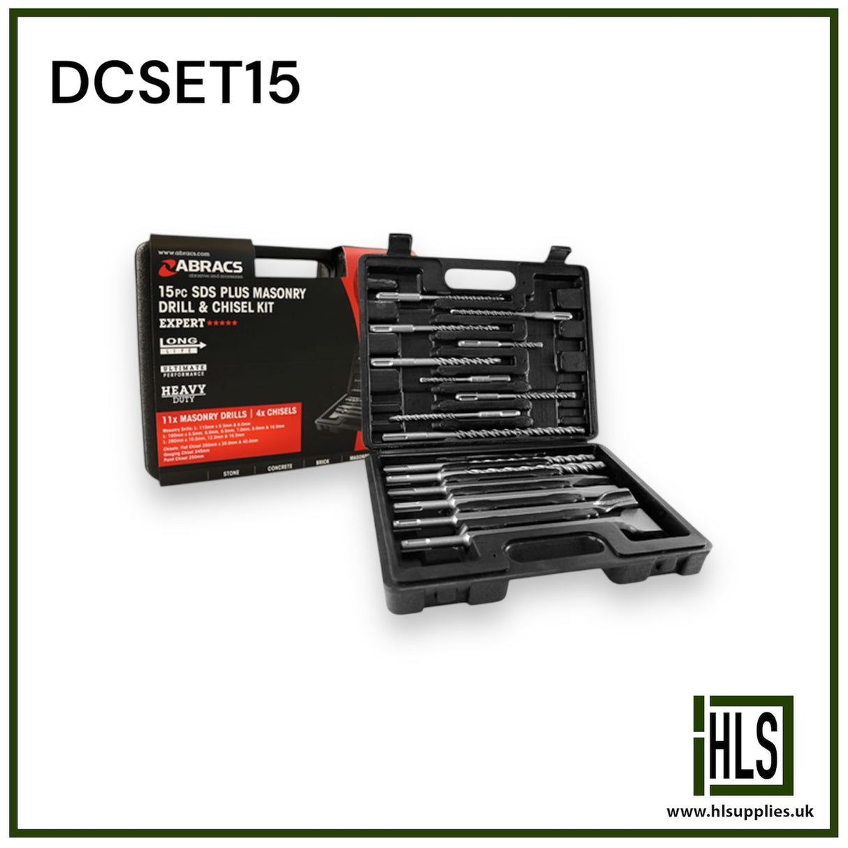 15pc SDS+ Drill & Chisel Set DCSET15