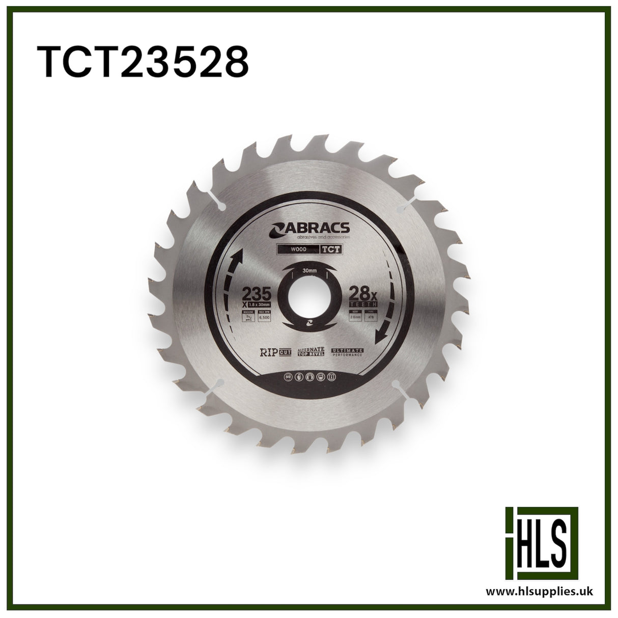 TCT BLADE 235mm x 30mm x 28T - Wood TCT23528