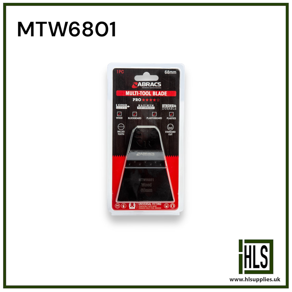 68mm Multi-tool - Wood (1pc) MTW6801