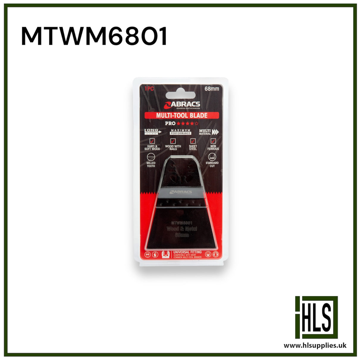 68mm Multi-tool - Wood/Metal (1pc) MTWM6801