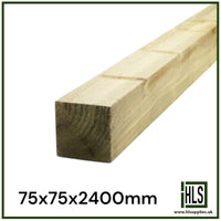 GREEN TREATED POST 75x75x2400mm