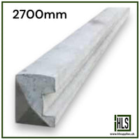 SLOTTED END POSTS PYRAMID TOP - 2700 x 100 x 85