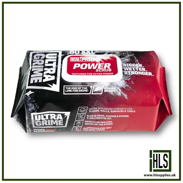 ULTRAGRIME PRO POWER SCRUB XXL WIPES PACK OF 80