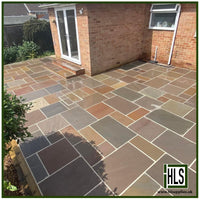RAJ GREEN SANDSTONE PAVING (4 mixed sizes) 22mm CALIBRATED