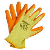 AMTECH Latex Palm Coated Gloves (Size 8) Medium