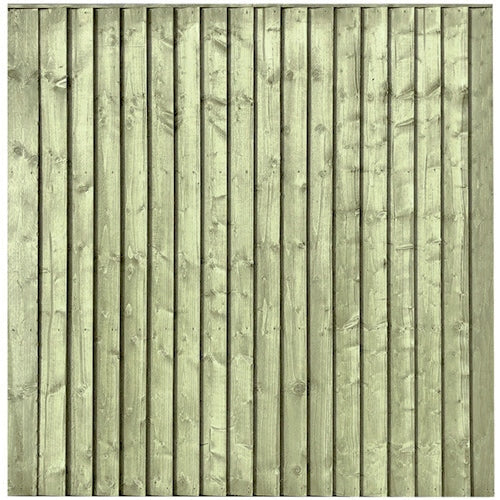 GREEN TANALISED FEATHER EDGE PANELS 6 x 6