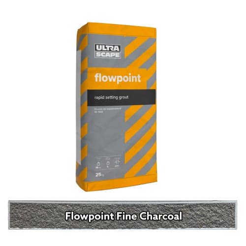 ULTRA SCAPE FLOWPOINT FINE FLOWABLE RAPID SETTING EXTERNAL GROUT 20KG CHARCOAL