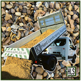 HLSupplies 10/20mm washed gravel and sand being delivered by a tipper truck. Ideal for driveways, drainage, and landscaping.