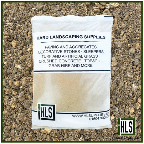 HLSupplies 25kg bag of ballast, a mix of sharp sand and gravel for concrete, paths, and foundations.