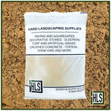HLSupplies building sand in a white plastic bag, ideal for bricklaying and mortar mixes.