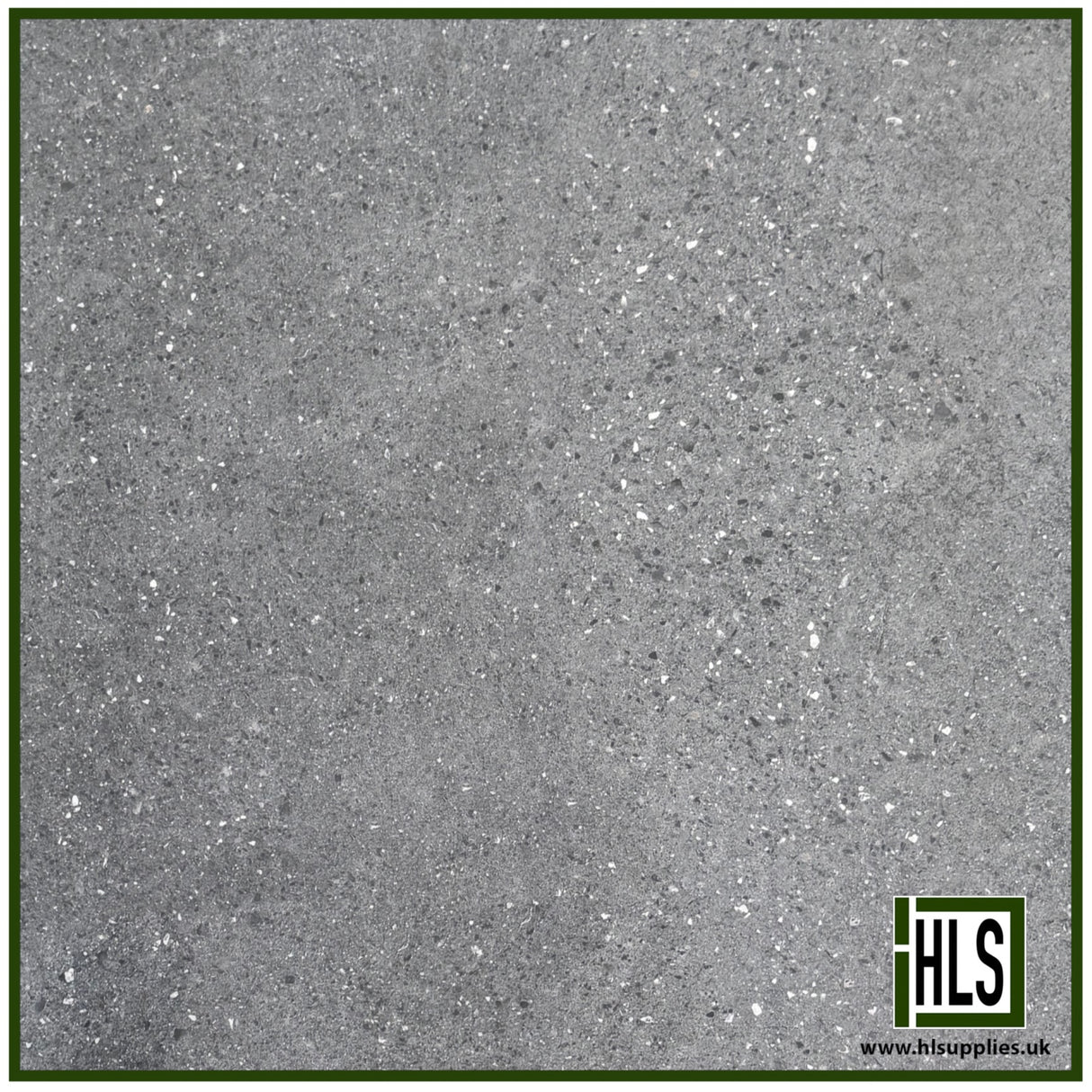 HLSupplies Coreterra charcoal porcelain paving slab with a contemporary terrazzo-style mineral fleck and stone texture