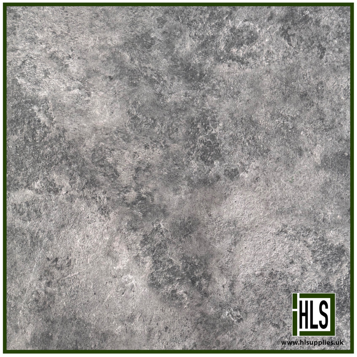 HLSupplies Timeworn Porcelain Paving in Flint, a deep steel grey aged stone-effect outdoor tile with textured surface.