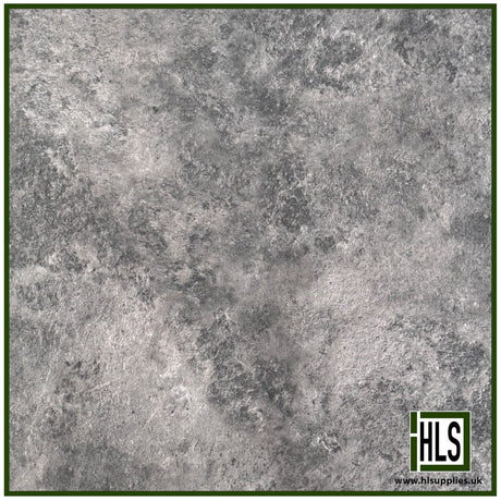 HLSupplies Timeworn Porcelain Paving in Flint, a deep steel grey aged stone-effect outdoor tile with textured surface.