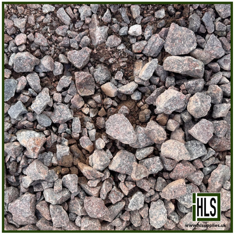 HLSupplies 800kg bulk bag of MOT Type 3 aggregate, a mix of grey and pink crushed stone and gravel for sub-bases.
