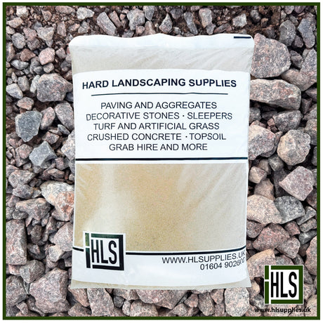 HLSupplies 800kg bulk bag of MOT Type 3 aggregate for driveways and sub-bases. Crushed stone and gravel mix.