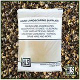 HLSupplies 4/10 pea shingle gravel in a 25kg bag, ideal for paths, driveways, and drainage.