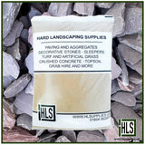 HLSupplies 40mm plum slate chippings, flat angular purple decorative stones for garden borders and pathways.