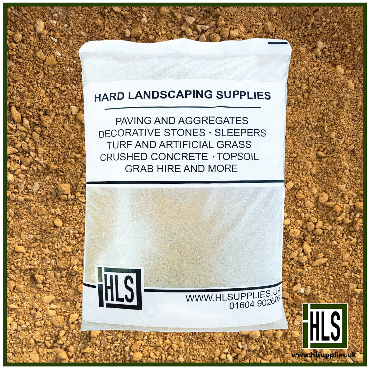 HLSupplies 800kg bulk bag of 0/10mm self-binding gravel in a natural buff colour, ideal for driveways and paths.
