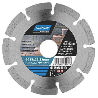 NORTON MASONRY/STONE SEGMENTED DIAMOND BLADE 115 X 22.23MM