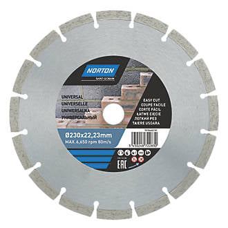 NORTON MASONRY/STONE SEGMENTED DIAMOND BLADE 230 X 22.23MM
