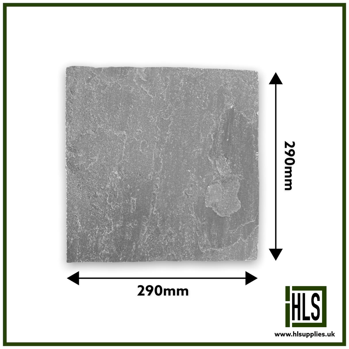 290 x 290mm KANDLA GREY SANDSTONE PAVING SLAB 22mm CALIBRATED