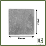 290 x 290mm KANDLA GREY SANDSTONE PAVING SLAB 22mm CALIBRATED